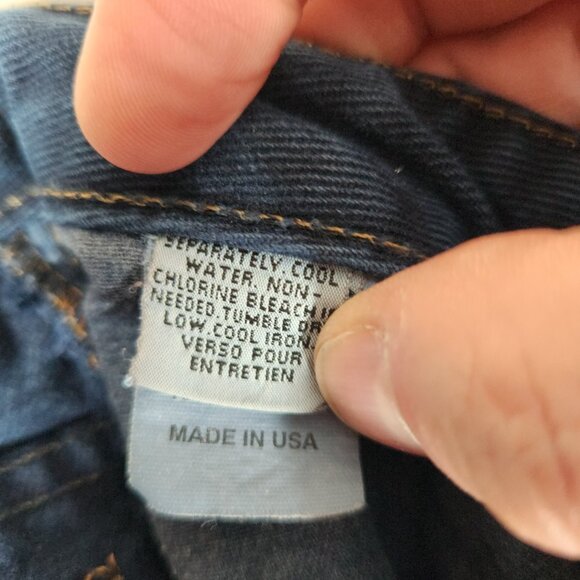 Marithe Francois Girbaud Blue Jeans Womens 9/10 Short Logo Denim Pants FLAW - Picture 15 of 16